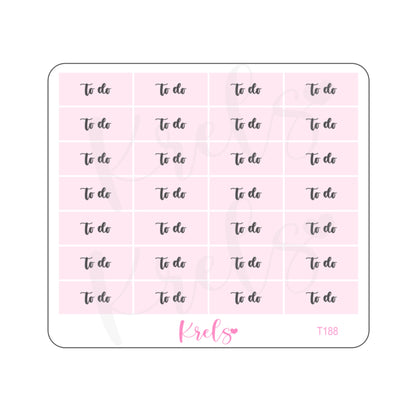 To do | Pink minimal sticker | T188