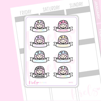 Weekend banner - Little K Stickers | HK172
