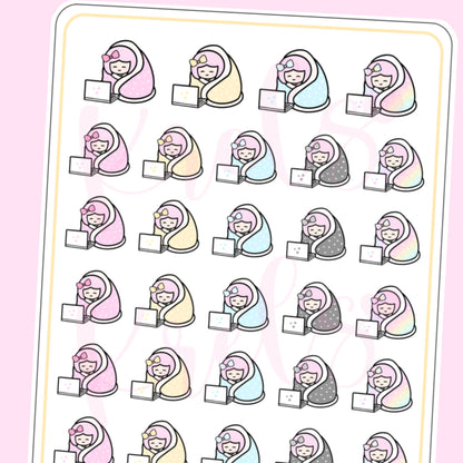 In a blanket - Little K Stickers | HK163