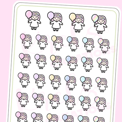 Balloon -Little K Stickers | HK164