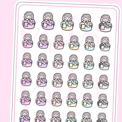 Laundry time - Little K Stickers | HK169