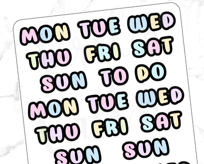 WC5 | Rainbow Weekdays Script