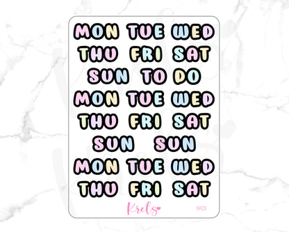WC5 | Rainbow Weekdays Script
