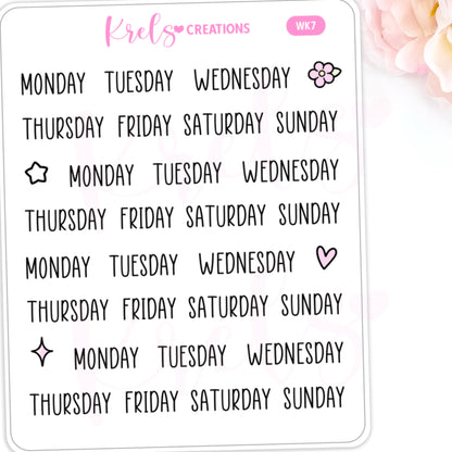 WK7 | Weekday
