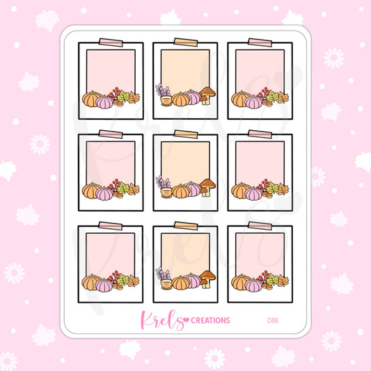 Polaroid sticker | FALL THEME 🍁| D86