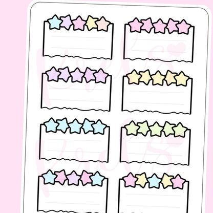 Star Torn Note Sticker | D54