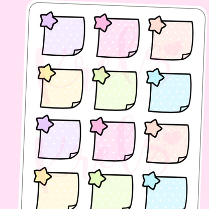 Star Sticky Note Sticker | D51