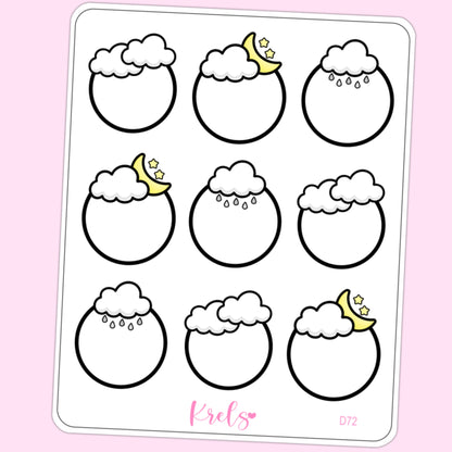 Gloomy note sticker | D72