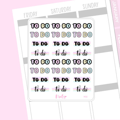 WC8 | TO DO