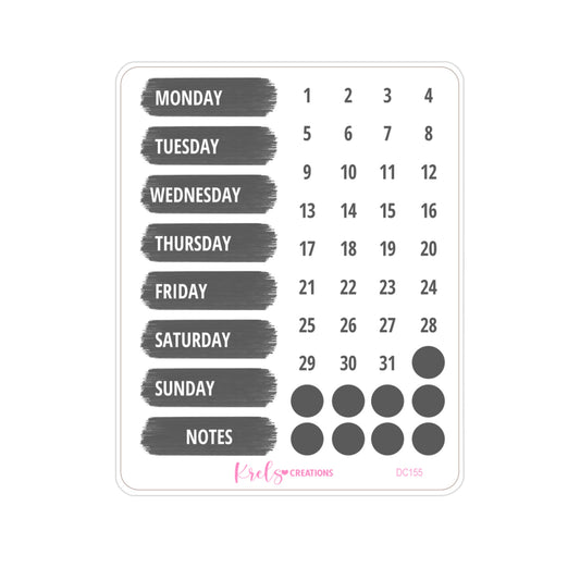 DC155 | Weekdays and date dots
