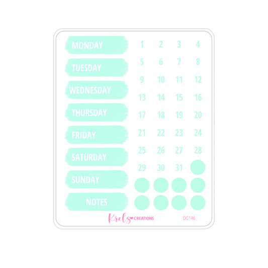 DC146 | Weekdays and date dots