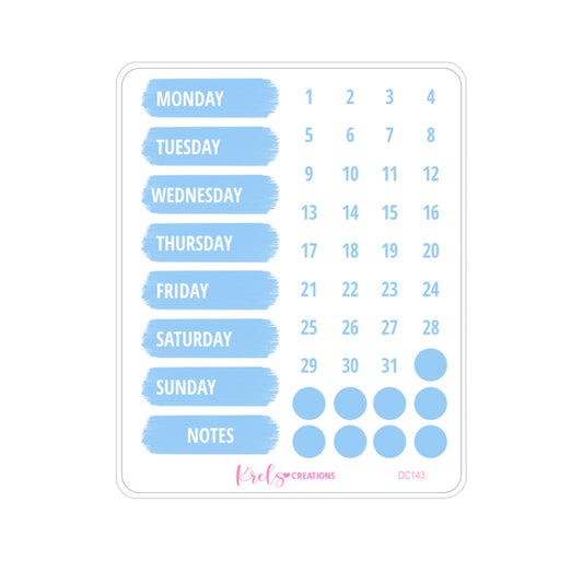 DC143 | Weekdays and date dots