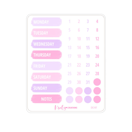 DC157 | Weekdays and date dots