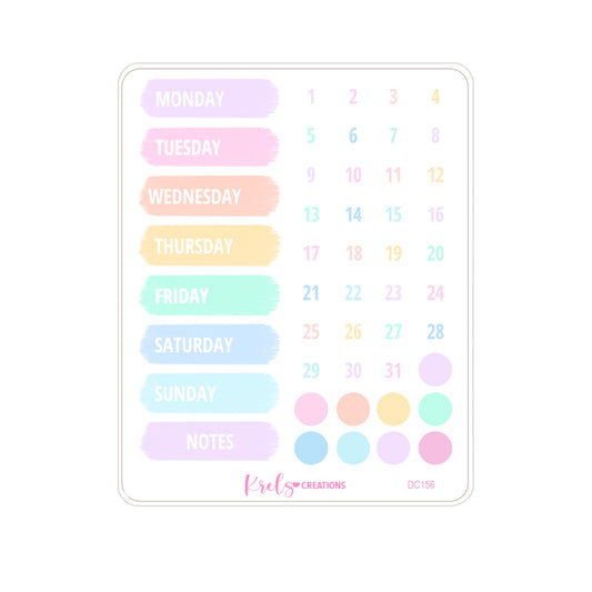 DC156 | Weekdays and date dots