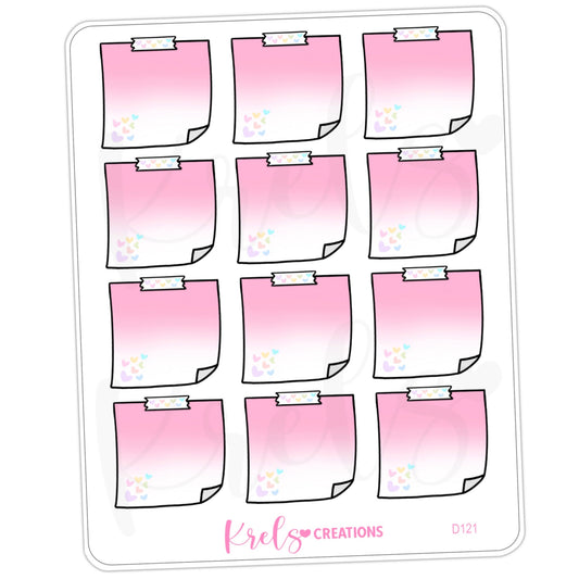 Heart mini sticky note sticker | Hearts day collections 💖 | D121