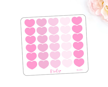 BLUSH | Medium Heart | Transparent