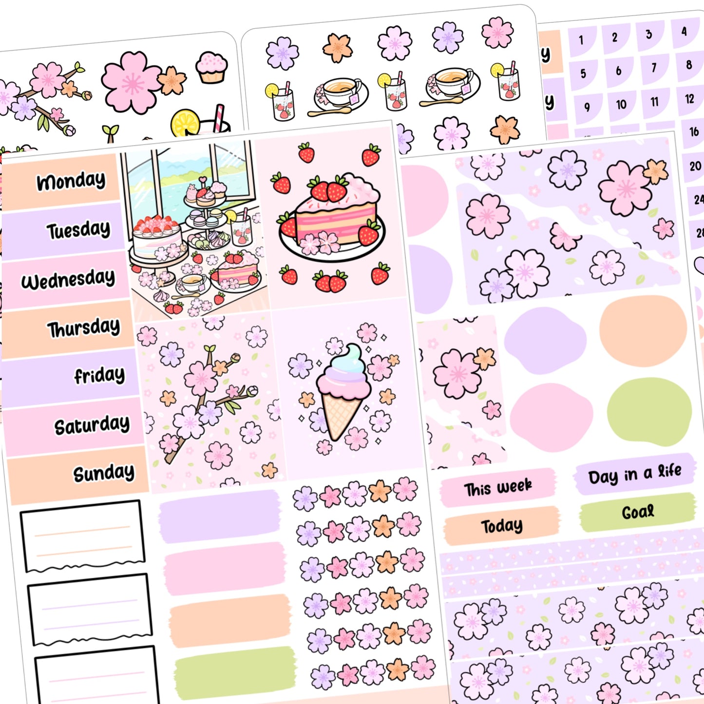 Cherry Blossom | Journaling sticker