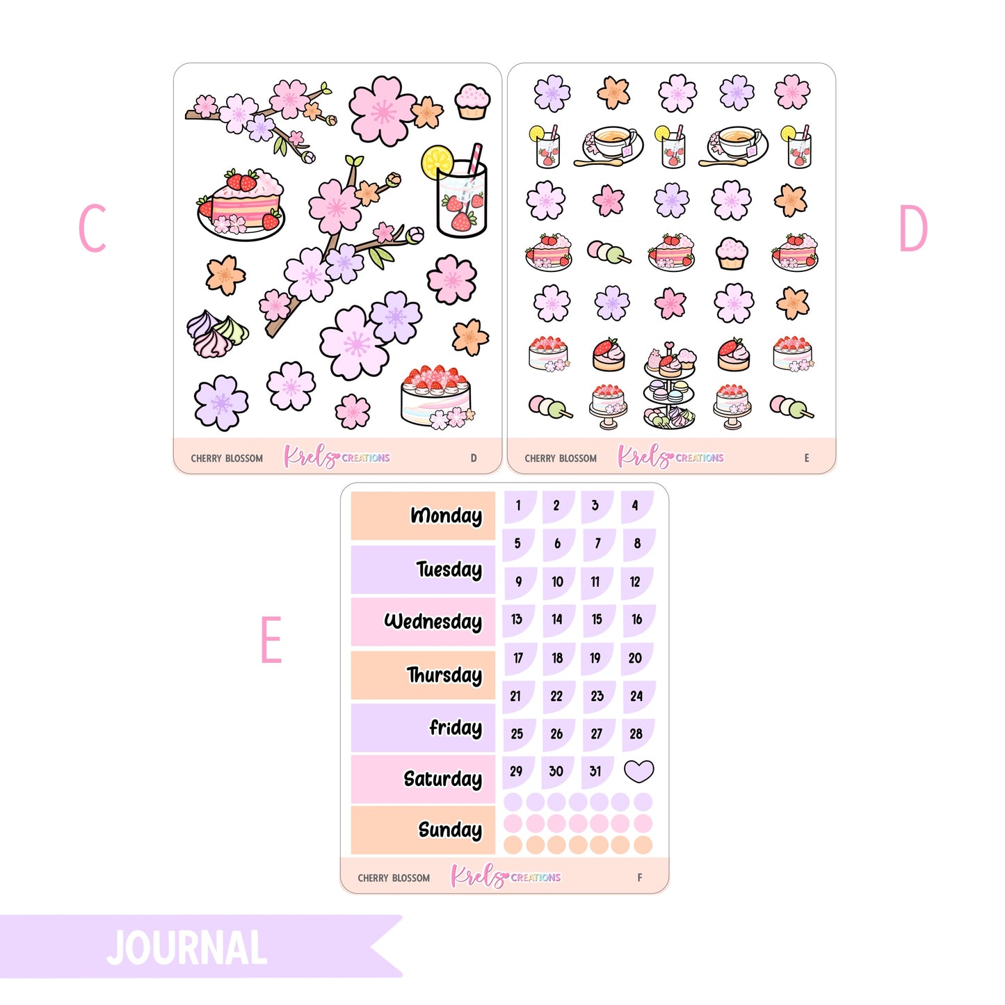 Cherry Blossom | Journaling sticker