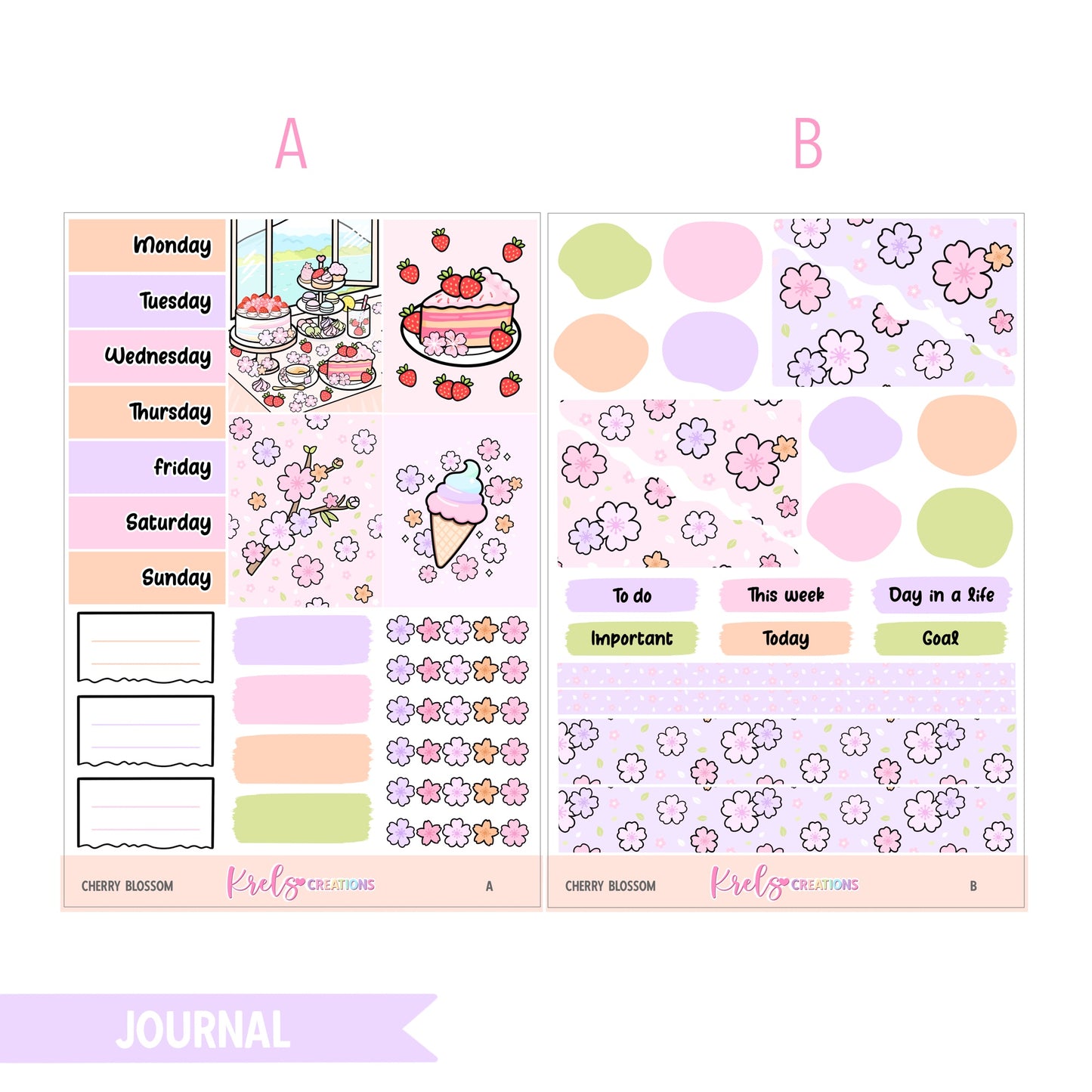 Cherry Blossom | Journaling sticker