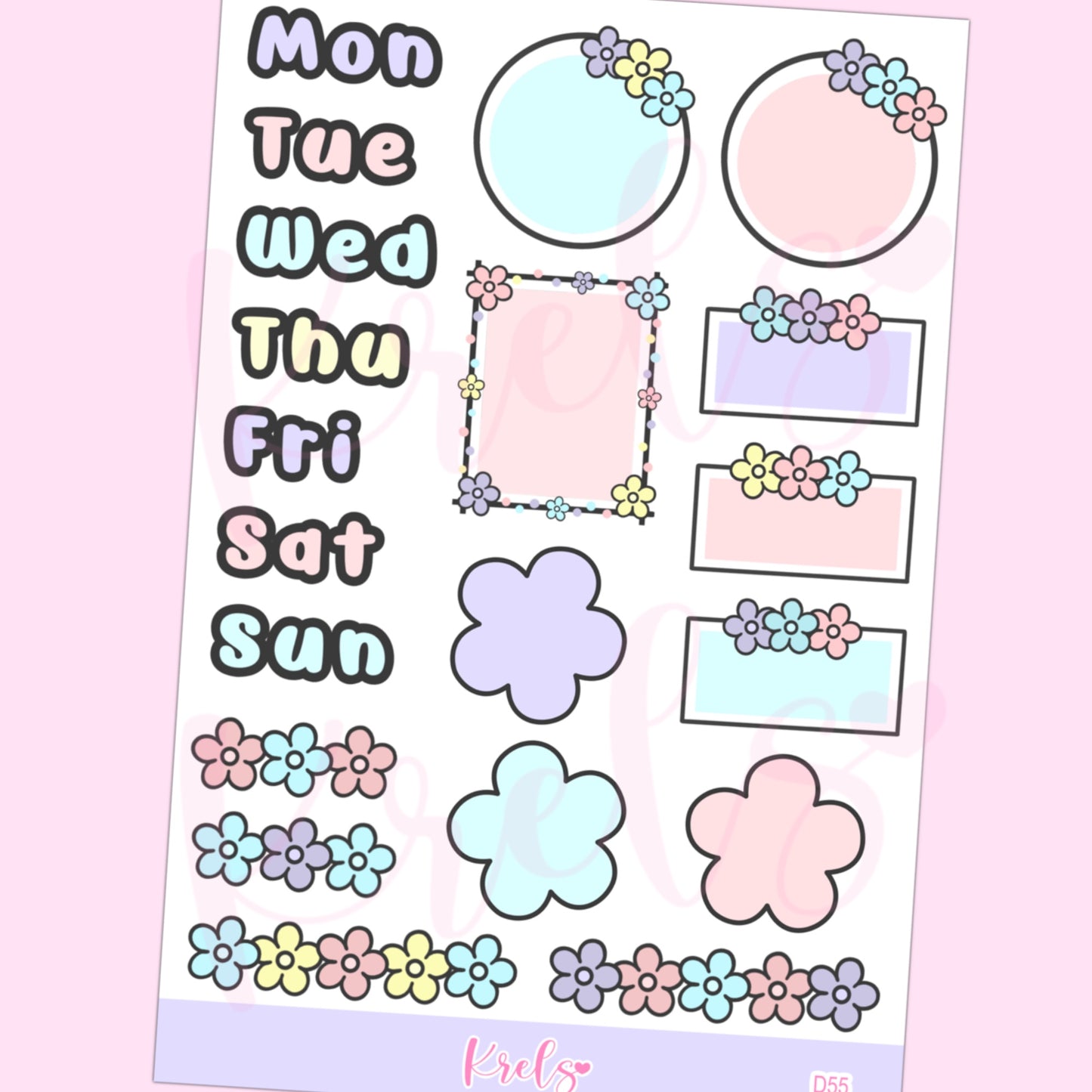 Flower Bujo Sticker | D55