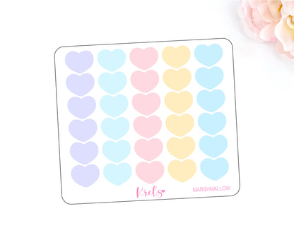 MARSHMALLOW | Medium Heart | Transparent