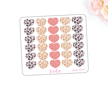 ANIMAL PRINTS | Medium Heart | Transparent