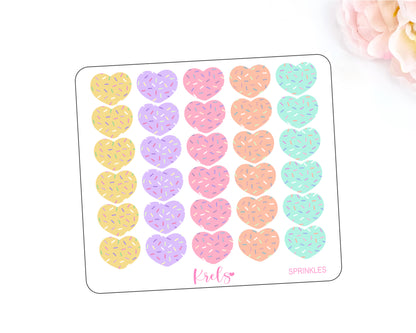 SPRINKLES | Medium Heart | Transparent