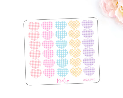 CHECKERED | Medium Heart | Transparent