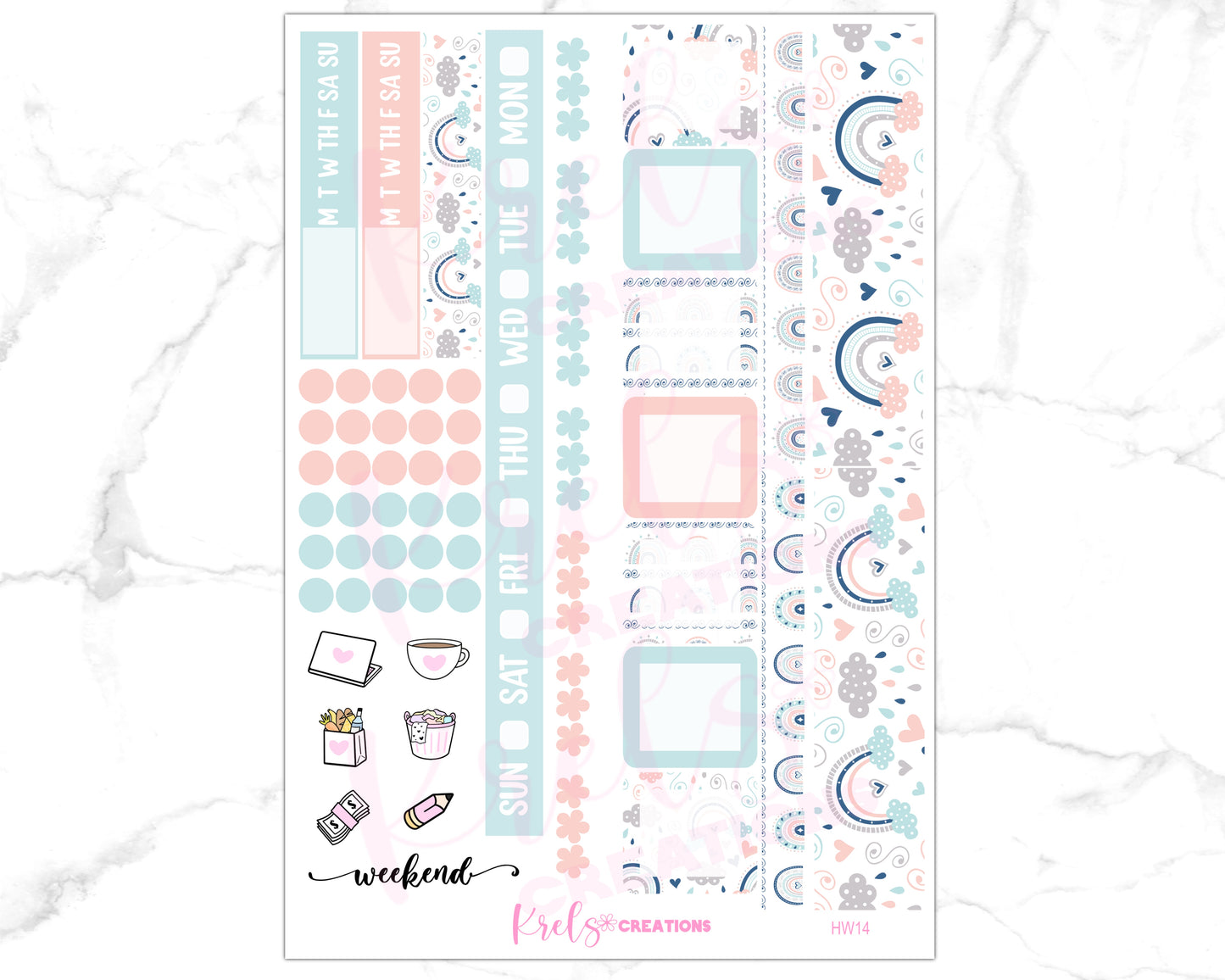 HW14 | Hobonichi week kit sticker