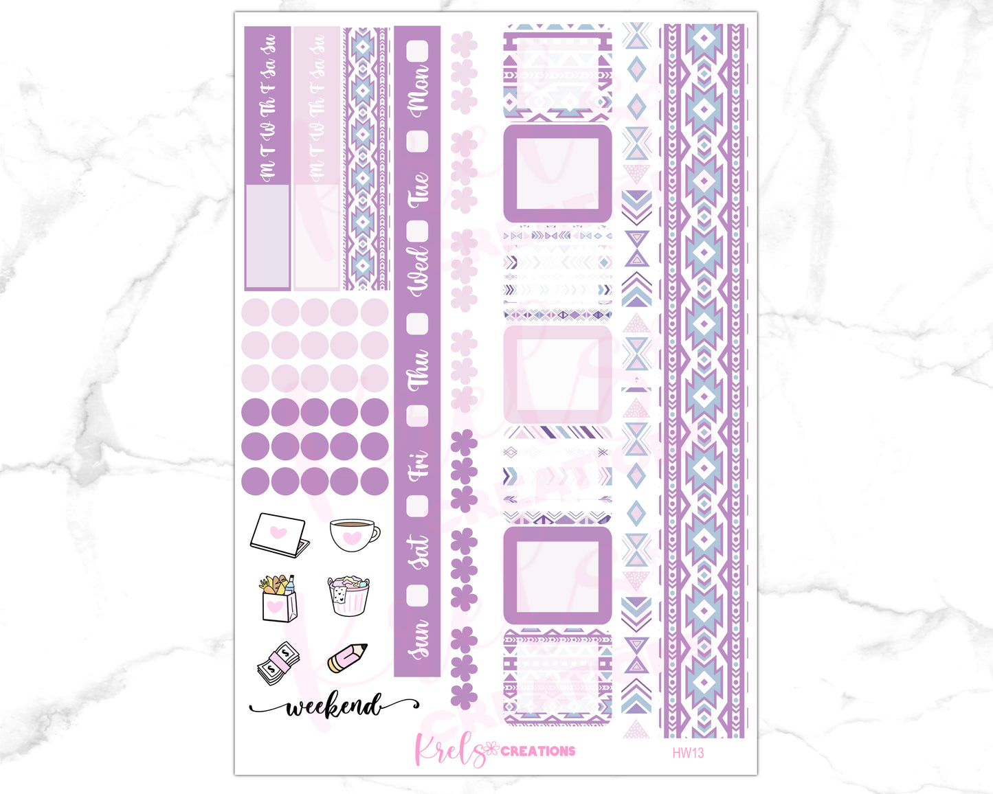 HW13 | Hobonichi week kit sticker