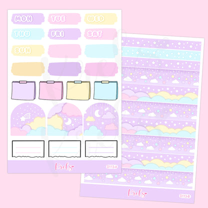 D113 | Twinkle twinkle -Pastel | Journaling sticker