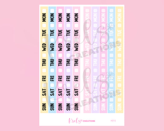 HO13| COTTON CANDY | Date cover for Hobonichi Week