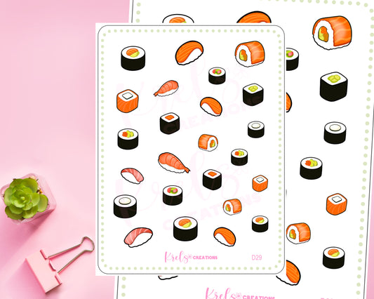 D29 | Sushi lover | Planner Sticker