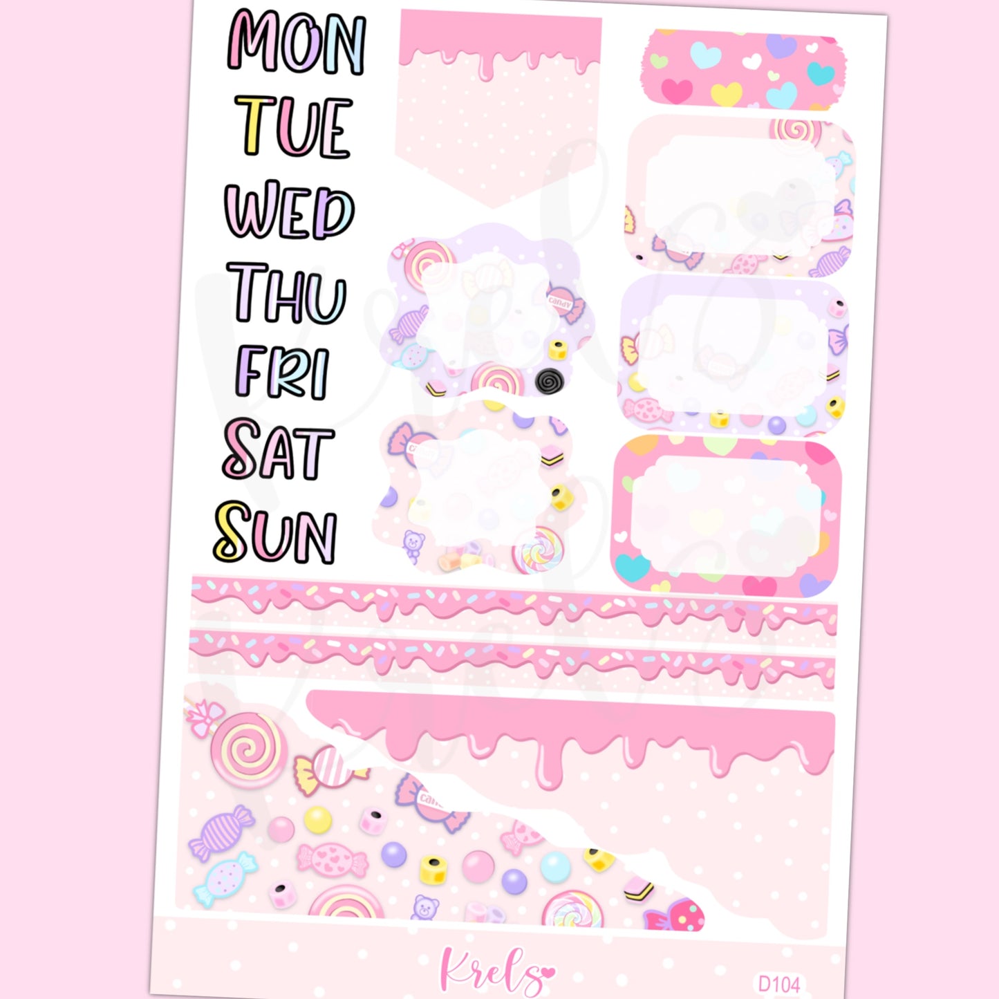 D104 | Sweet Candy Journaling sticker