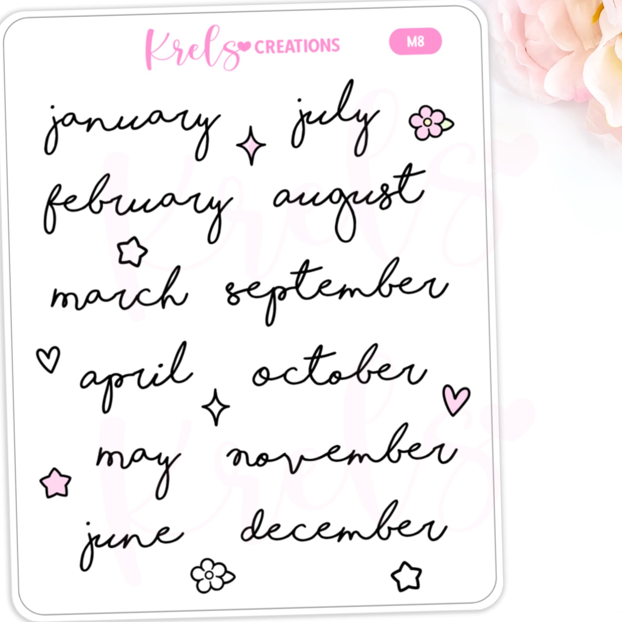 M8 | Month scripts – Krels Creations