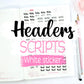 Header Scripts | White Sticker