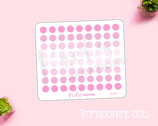 Blush | Small Dots | Transparent