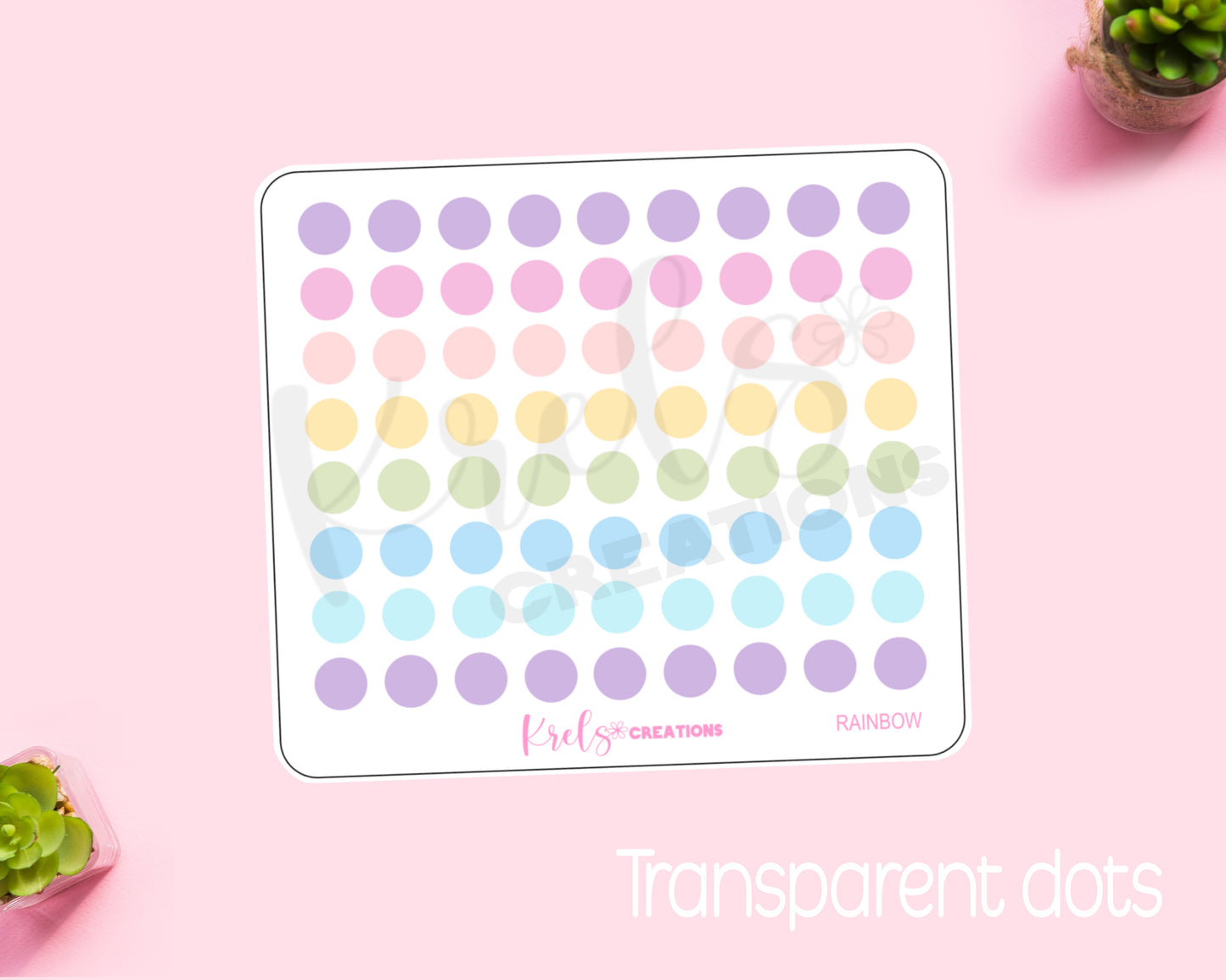 Rainbow | Small Dots | Transparent