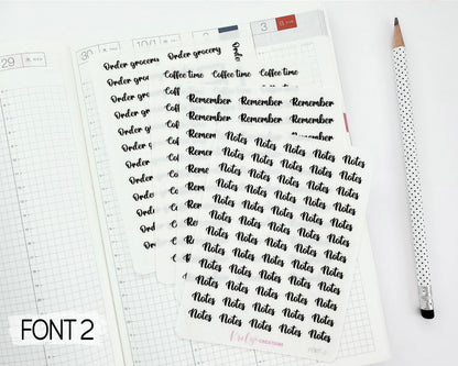 Shopping/Grocery Scripts | Clear Sticker Paper